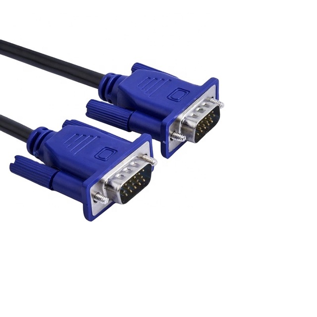 Blue 1.5-30m 15pin Male to Male VGA 3+6 Cable for Computer HDTV Projector