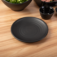 Assiettes de Dîner en Mélaminé Noir Mat Incassables, Logo Personnalisé Gratuit, Style Japonais Moderne, Vaisselle de Restaurant, Vente en Gros