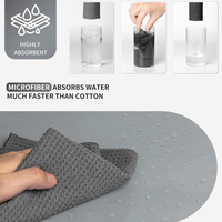 Serviette microfibre professionnelle pour automobile, tissage gaufré, sans traces, séchage rapide pour vitres et pare-brise de voiture