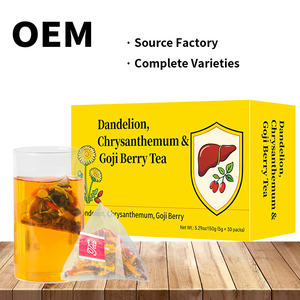 ชาสมุนไพรธรรมชาติสูตรเฉพาะ OEM สำหรับดีท็อกซ์<span class=keywords><strong>ตับ</strong></span> รสชาติดอกแดนดิไลออน ดอกเก๊กฮวย และผลโกจิเบอร์รี่ ชาเพื่อสุขภาพสำหรับบำรุงไตและตับ - Product Image 1