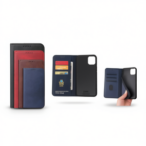 เคสโทรศัพท์แบบมีช่องใส่บัตรหนังเทียมแม่เหล็ก DAM สำหรับ 7G พร้อมฟังก์ชั่นขาตั้งกระเป๋าสตางค์ - Product Image 1