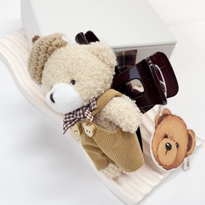 High Quality <strong>Cute</strong> Cartoon Bear Hair Clips Fabric &amp; Acrylic Material Customizable Sizes Unisex Hair Accessories <strong>Gift</strong> for Holidays - Product Image 6