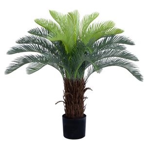 Cycas Revoluta กระถางประดิษฐ์ต้นไม้ต้นปาล์ม<span class=keywords><strong>ปลอม</strong></span>เหมือนจริงสำหรับตกแต่งบ้านสำนักงานการบำรุงรักษาต่ำ - Product Image 1