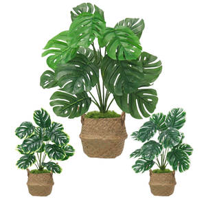 กระถางต้นไม้ประดิษฐ์สีเขียว ตะกร้า<span class=keywords><strong>ฟาง</strong></span>ตกแต่ง ดอกไม้ปลอม สำหรับตกแต่งสำนักงาน ร้านอาหาร ฉากกั้น ตกแต่งสวน จัดสวน ขนาด 50 ซม. - Product Image 5