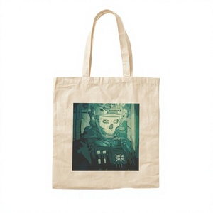 Wholesale Customizable Cotton Stitch <b>Large</b> Tote Bags with <b>Printed</b> Flowers Mamie En Design Eco Reusable Shopping Bag Open Top BD - Product Image 3