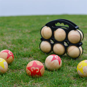 Lot <span class=keywords><strong>de</strong></span> 6 boules <span class=keywords><strong>de</strong></span> pétanque en bois <span class=keywords><strong>de</strong></span> style nature pour jardin, pelouse et <span class=keywords><strong>plage</strong></span> - Product Image 3