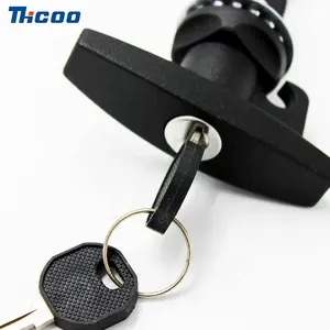 High Quality Black Coated Cabinet Door Cam Compression Latch T Handle Lock