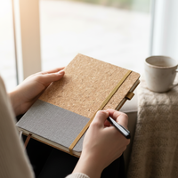 Carnets A5 en cuir écologique avec couverture en papier, impression UV, minimalistes, vente en gros, pour cadeaux d'entreprise
