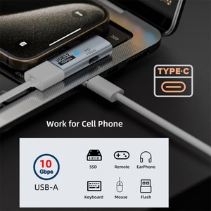 2-in-1 Typ-C 3.2 OTG Splitter mit Typ-C 100W PD Schnellladung Datenübertragungskonverter USB-C zu USB 3.2 Adapter für Handy und <span class=keywords><strong>PC</strong></span> - Product Image 5