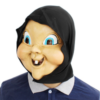 Masque drôle en latex pour cosplay, masque intégral pour Halloween et Noël, accessoire de fête