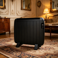 Chauffage d'appoint domestique 1200W, affichage LED de la température ambiante, minuterie de 1 à 24 heures, verrouillage enfant, protection anti-renversement pour usage intérieur