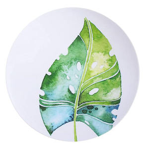 Fiambrera redonda de hoja de plátano, plato de melamina - Product Image 4