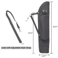 Carquois de flèche extérieur Portable en cuir Carquois de flèche arrière Carquois de hanche Taille réglable Sac