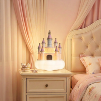 Moderne Lampe LED Fille Enfants Chambre Chevet Veilleuse Dessin Animé Château Plafonnier pour Chambre d'Enfants
