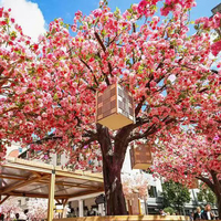 Dekorasi Pernikahan Bunga Sakura Buatan dari PEACH dengan Pohon Sakura Merah Muda yang Dapat Disesuaikan, Tahan UV, dan Tahan Lama