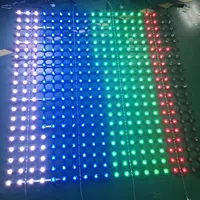 Guirlandes lumineuses LED programmables pour Noël, rideaux lumineux LED RGB pour décoration extérieure, mur vidéo LED personnalisé, filet LED personnalisé P50