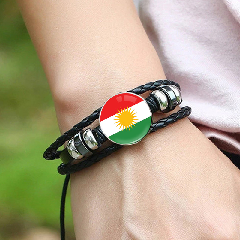 Carte De La Région Kurdistan Pendentif Collier Chaîne Or Kurde