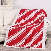 Couverture pliante tricotée OEM/ODM anti-boulochage non toxique 50*70 pour cadeaux promotionnels