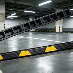 <b>Rubber</b> Wheel Stop Weather Proof Car Parking <b>Block</b> Durable <b>Rubber</b> Wheel Chock for Outdoor Open Parking Lot - Product Image 1