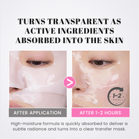 Soin du visage coréen personnalisé masque de nuit au collagène éclaircissant masque facial transparent à décoller masque de beauté en feuille de collagène rose hydrogel