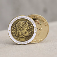 Monedas Personalizadas Nuevas de Fábrica China, Colecciones de Monedas de Oro y Plata, Esmalte Suave, Diseño de Retrato en 3D, Sin Níquel, con Luz LED Intermitente, Recuerdo Metálico