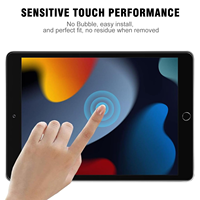 Protection d'écran en verre trempé transparent anti-traces de doigts, anti-huile, dureté 9H, 2.5D, anti-rayures pour iPad 7/8/9 10.2