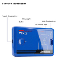 Outil de réutilisation de clés verrouillées TLK2 EONEBOSS, pour renouvellement de clés intelligentes déverrouillées avec puces 4A AA BA, outil de serrurier automobile