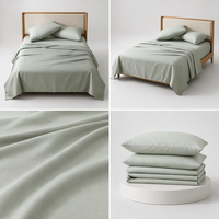 Draps de lit en bambou 100% biologique, doux et soyeux, ensemble de draps en bambou, ensemble de literie en bambou