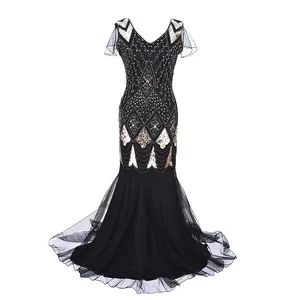 Spring And Summer Women's Clothing Pearl Embroidered Formal Dress Women's Banquet Temperament