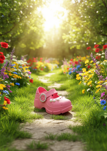 Sabots plateforme avec perles style Mary Jane, chaussures d'été pour femmes et filles, taille 20, souples, légères, en plastique, bout fermé - Product Image 2