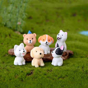 Figurines en résine de chien miniature mignonnes, miniatures d'animaux de dessin animé, breloques de chiot, ornements pour décorations de paysage, accessoires de bricolage - Product Image 5