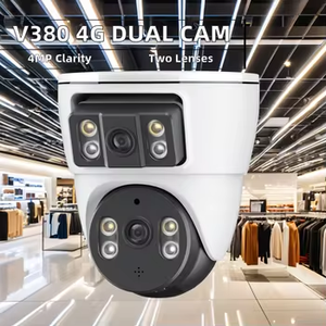 Kamera Dome Dalam Ruangan Lensa Ganda Kontrol PTZ 360 Derajat Desain Baru Penglihatan Malam Berwarna Instalasi Ganda Sudut Lebar Mikrofon Terpasang - Product Image 2