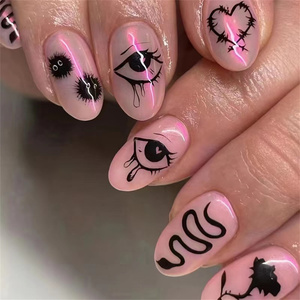 Fournisseur d'<span class=keywords><strong>ongles</strong></span> en gros d'usine chinoise : Faux <span class=keywords><strong>ongles</strong></span> à presser, couvrance totale, courts et moyens, formes amande et carrée, style French - Product Image 3