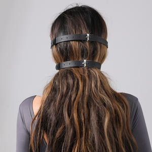 Lederen Masker Ademende Verstelbare Draagbare Bdsm Feest Nachtclub Decoratie Hoofd <span class=keywords><strong>Bondage</strong></span> Voor Volwassenen - Product Image 6