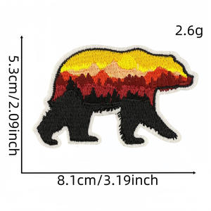 Parches de Fieltro Bordados Termoadhesivos con Diseño de Oso <span class=keywords><strong>Gorila</strong></span>, Temática Animal, para Decoración de Gorras y Ropa, Precio al por Mayor - Product Image 3