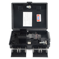 Boîtier de distribution de fibre optique FTTH Midspan 16 cœurs, design non coupé, monté sur mur ou poteau, avec cassette de répartiteur PLC 1x16