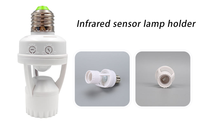 Portalámparas con Sensor de Movimiento Infrarrojo/Sensor de Luz E27 con Señal Digital 110v-240v para Montaje en Techo