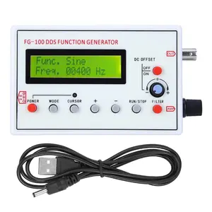 FG-100 DDS FG-100 DC 3.7-10V, Penguat Gelombang Gigi Gergaji Frekuensi Kotak Konter Segitiga