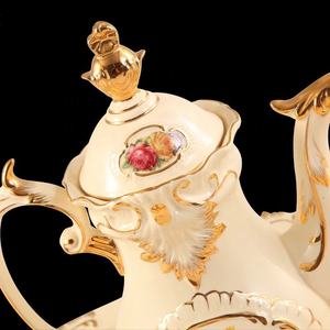 Promotion du service à thé en céramique jaune gaufré de luxe britannique pour le thé de l'après-midi - Product Image 3