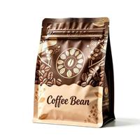 Sacs à fond plat personnalisés YSH pour l'emballage des grains de café, film laminé brillant, pochette en plastique flexible pour les fournisseurs d'aliments pour animaux de compagnie