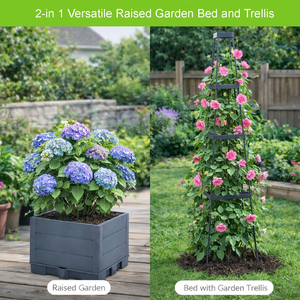 Jardinière surélevée <span class=keywords><strong>pour</strong></span> <span class=keywords><strong>tomates</strong></span> avec treillis, cages à <span class=keywords><strong>tomates</strong></span> de 57 pouces <span class=keywords><strong>pour</strong></span> légumes grimpants, jardinière auto-arrosante <span class=keywords><strong>pour</strong></span> - Product Image 4