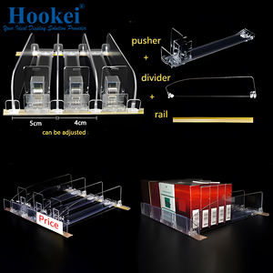 Supermarkt Veerbeladen Sigarettenbak Retail Display Rack Acryl Verstelbare Plank <span class=keywords><strong>Pusher</strong></span> Deler Systeem - Product Image 6