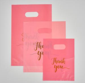 Custom Printed Logo LDPE Plastic Four-finger <b>Bag</b> Handle Retort Pouch Apparel <b>Gifts</b> <b>Personalized</b> Merchandise Packaging - Product Image 4
