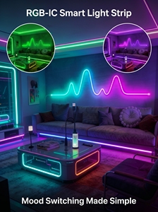 ชุดไฟ LED นีออนเฟล็กซ์ RGB แบบ USB แรงดันต่ำอัจฉริยะ กันน้ำ ควบคุมผ่านแอพ ซิงค์เพลงผ่านบลูทูธ ปรับความสว่างได้ - Product Image 2