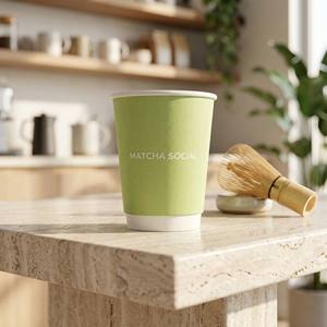 Vasos Desechables de Doble Pared para <span class=keywords><strong>Café</strong></span> y Té con Logotipo Personalizado al por Mayor, Grado Alimenticio, Ecológicos, Antiderrames, Aislantes del Calor, Reciclables, 12oz - Product Image 1