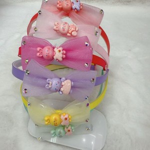 Diademas de dibujos animados para niñas con lazos de lunares y personajes de bebés, accesorios para el cabello de uso diario. - Product Image 2