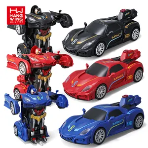 HW TOYS New Design Boys Kids Rc Radio Electric Toys 1:16 Remote Control Spray A Key Deformation Racing Car With Light Music