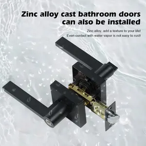 Fechadura de porta em liga de zinco, alças de emergência modernas, chave tubular quadrada americana, chave de desbloqueio, fechadura de chave, fechadura de chave