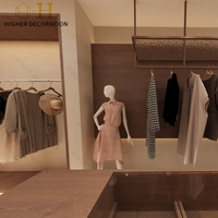 Meubles de présentation pour magasin de vêtements sur mesure, présentoirs muraux pour vêtements, comptoirs et tables de présentation pour boutiques de vêtements