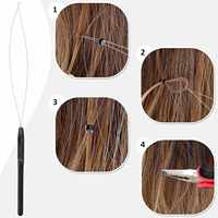 Colección de Herramientas Profesionales para Extensiones de Cabello, Kit de Instalación de Extensiones de Cabello con Punta I y Micro Link, con Almacenamiento Portátil para Uso Doméstico